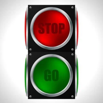 Stop and go traffic light Stock Illustration