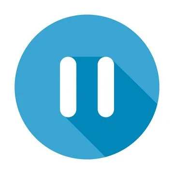 Stop and pause icon, interface media button, internet player video symbol, we Illustrazione stock