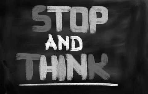 Stop And Think Concept Illustrazione stock