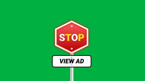 Stop and view ad animation for online marketing Stock Footage 229537864