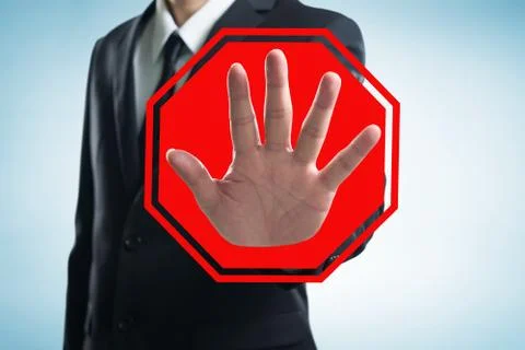 Stop and warn concept Stock Photos