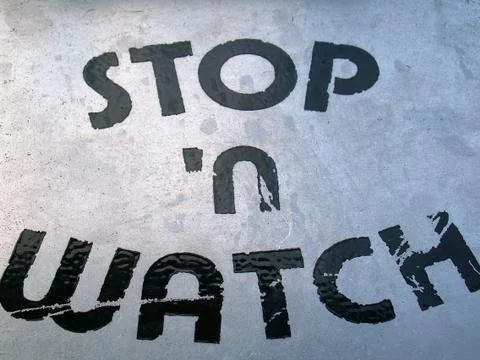 Stop and watch Stock Photos