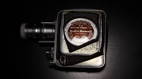 Stop Animation of Film Camera Stock Footage 35721982