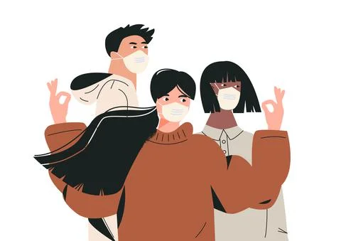 Stop Asian hate concept Support Asian Americans communities. Anti AAPI campai Ilustração Stock