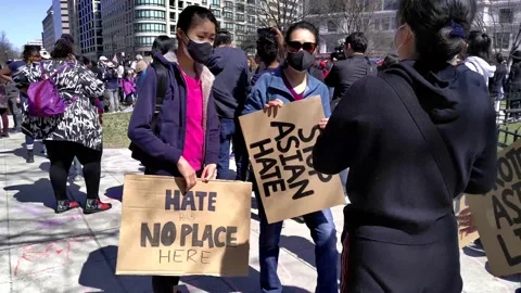 Stop Asian Hate Rally Stock Footage 150762651