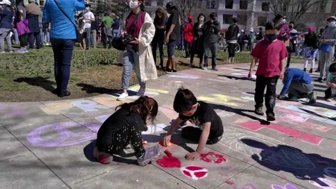 Stop Asian Hate Rally Stock Footage 150762653