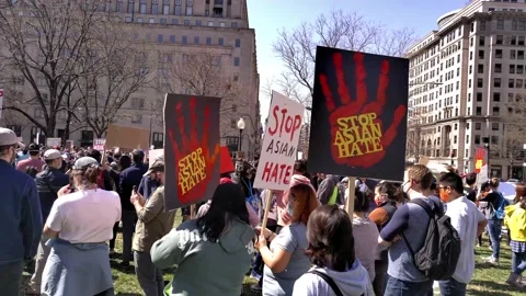 Stop Asian Hate Rally Stock Footage 150762654