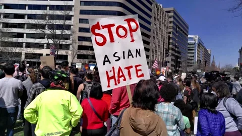 Stop Asian Hate Rally Stock Footage 150762662