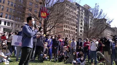 Stop Asian Hate Rally Stock Footage 150762666