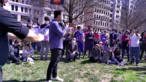 Stop Asian Hate Rally Stock Footage 150762669