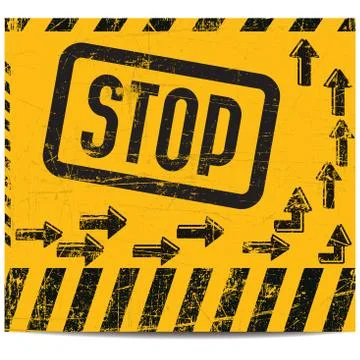 Stop banner Stock Illustration