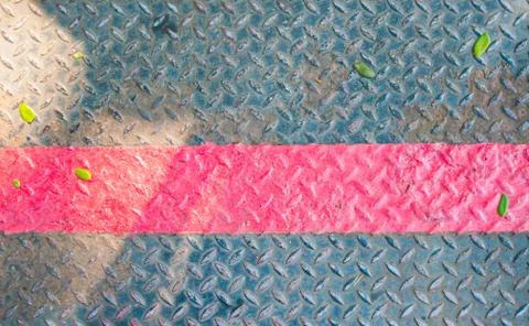 Stop behind the line,danger zone. Stock Photos