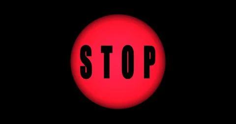 Stop Black Red Sign Warning Icon Stock Illustration