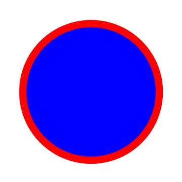 Stop blue red circle background sign on white background. prohibitive symbol. Stock Illustration