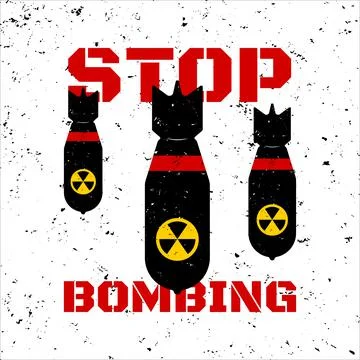Stop bombing Stock Illustration