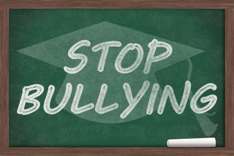 Stop bullying message Stock Illustration