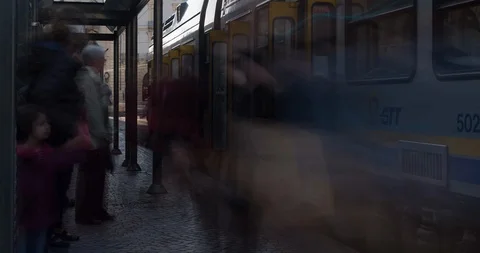 Stop bus timelapse Stock Footage 108239353