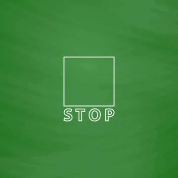 Stop button computer symbol 스톡 일러스트
