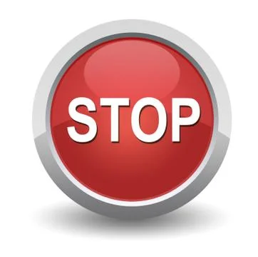 Stop button concept 3d illustration Illustrazione stock