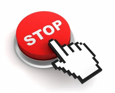 Stop button concept 3d illustration Illustrazione stock