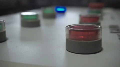 Stop button on control panel Video stock 106672100
