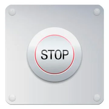 Stop Button Emergency Panic Illustrazione stock