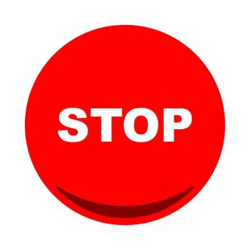 Stop button icon flat . Vector illustration Stock-Illustration