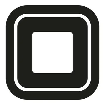 Stop button icon for media player interface Illustrazione stock