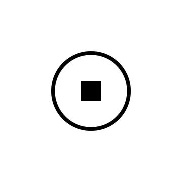 Stop button icon. Stop motion arrow button symbol. stop recording icon Stock Illustration