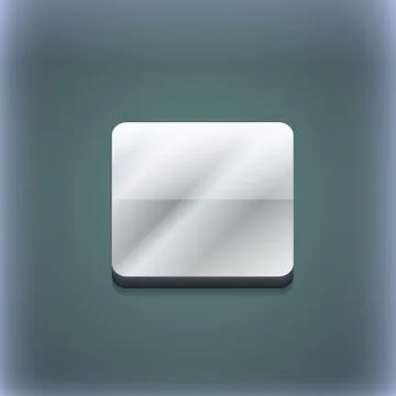 Stop button icon symbol. 3D style. Trendy, modern design with space for your tex Illustrazione stock