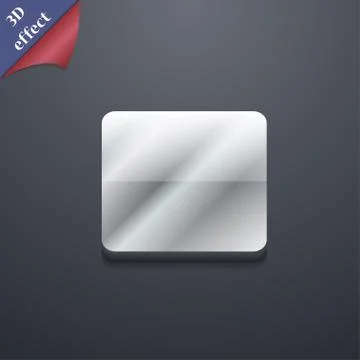 Stop button icon symbol. 3D style. Trendy, modern design with space for your tex Illustrazione stock