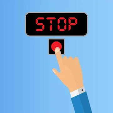 Stop button Illustrazione stock