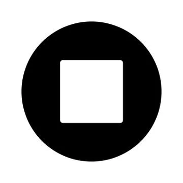 Stop Button System Icon Stock Illustration