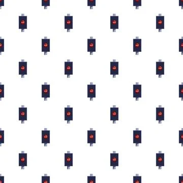 Stop button traffic light warning repeating pattern Stock Illustration