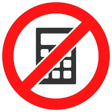 Stop Calculator Vector Icon Flat Illustration Illustrazione stock