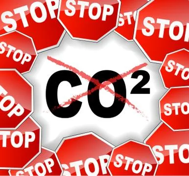 Stop carbon dioxide Stock Illustration