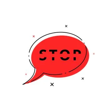 Stop card isolated on white background. Vector illustration. Stock Illustration