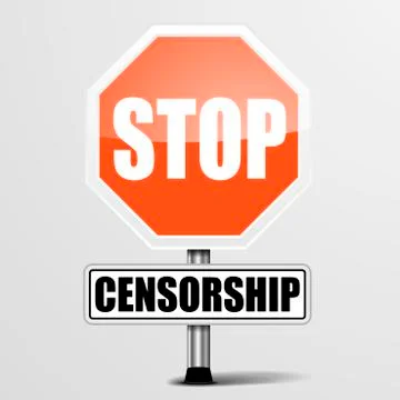 Stop Censorship Stock Illustration