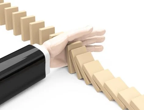 Stop chain reaction Stock Illustration