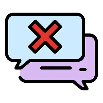 Stop chatting icon vector flat 스톡 일러스트