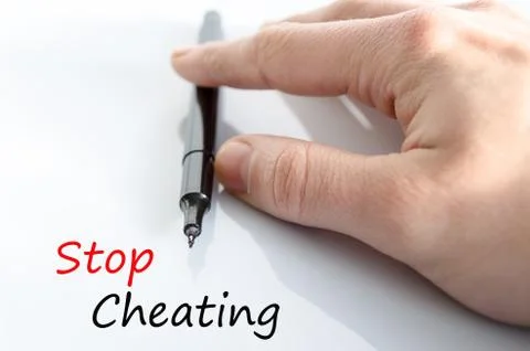 Stop Cheating Concept Stock Photos