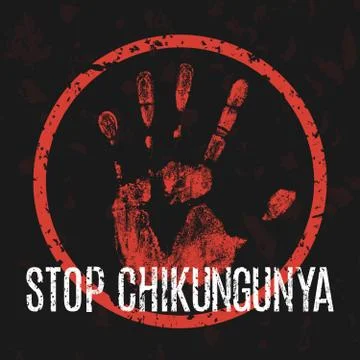 Stop Chikungunya sign イラスト素材