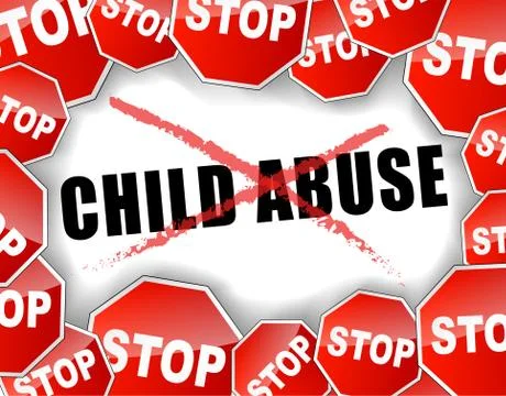 Stop child abuse Stock Illustration