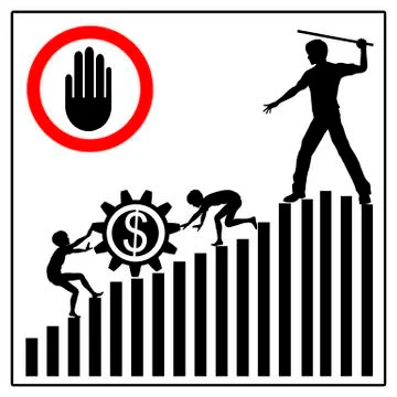 Stop Child Labor Illustrazione stock