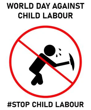 Stop child labour Stock Illustration