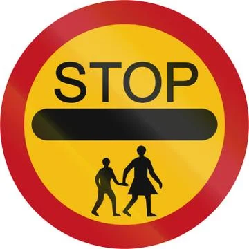 Stop - Children in Brunei Stock Illustration