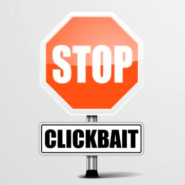 Stop Clickbait Stock Illustration
