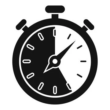 Stop clock icon simple . Stopwatch timer Stock Illustration