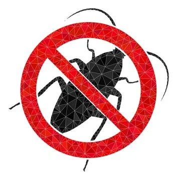 Stop Cockroach Polygonal Mocaic Icon Illustrazione stock