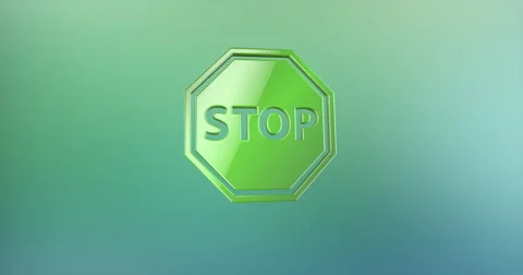 Stop Color 3d Icon Video stock 67105513